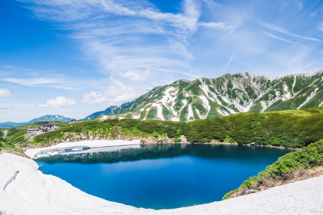 【推奨写真】室堂平の秋紅葉— 10月上旬、草紅葉と残雪と立山三山が織り成す絶景